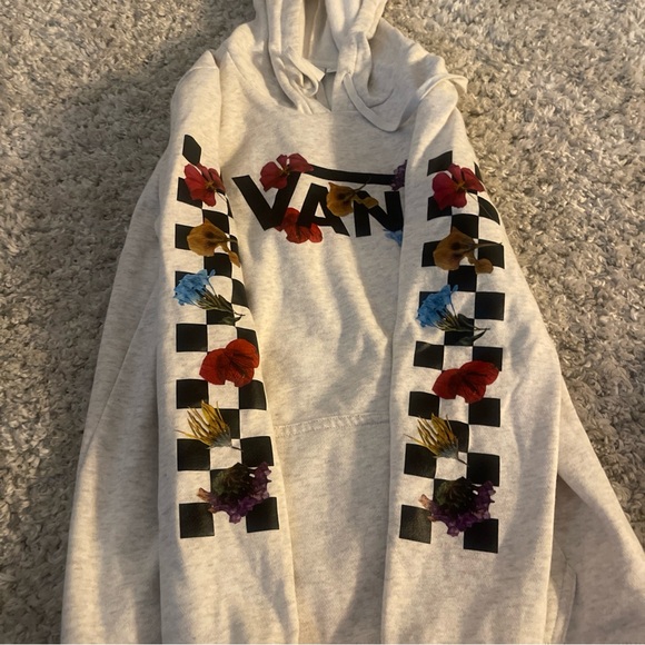 Vans Flower Checkered Hoodie XS Women New without tags - Picture 3 of 8